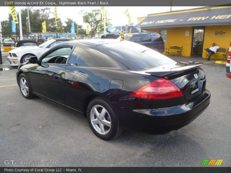 Nighthawk Black Pearl / Black 2005 Honda Accord EX Coupe