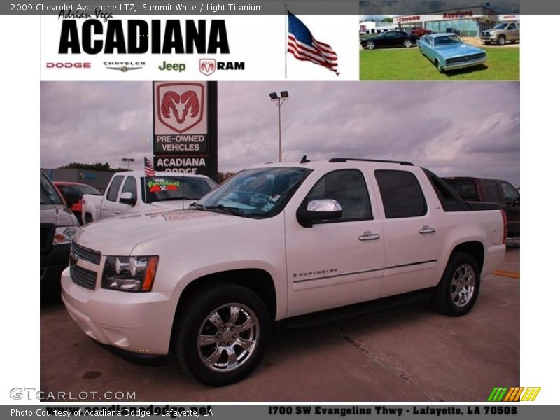 Summit White / Light Titanium 2009 Chevrolet Avalanche LTZ