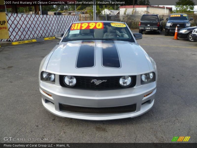 Satin Silver Metallic / Medium Parchment 2005 Ford Mustang V6 Deluxe Convertible