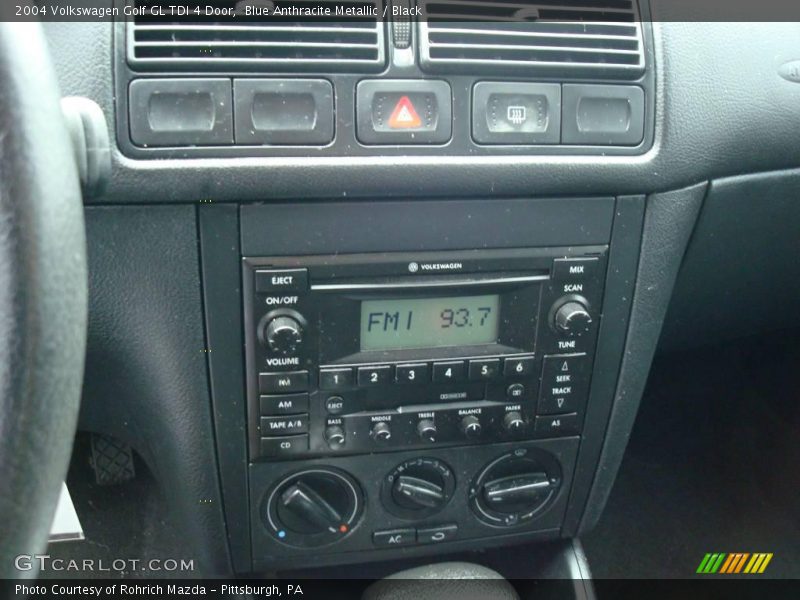 Blue Anthracite Metallic / Black 2004 Volkswagen Golf GL TDI 4 Door