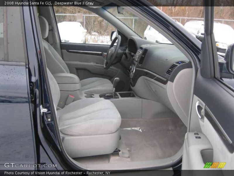 Deepwater Blue / Gray 2008 Hyundai Santa Fe GLS