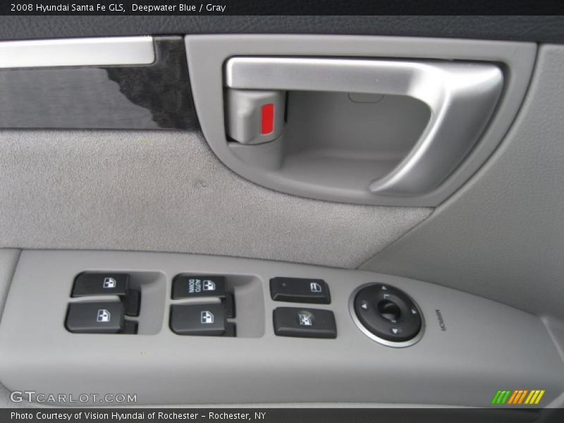Deepwater Blue / Gray 2008 Hyundai Santa Fe GLS
