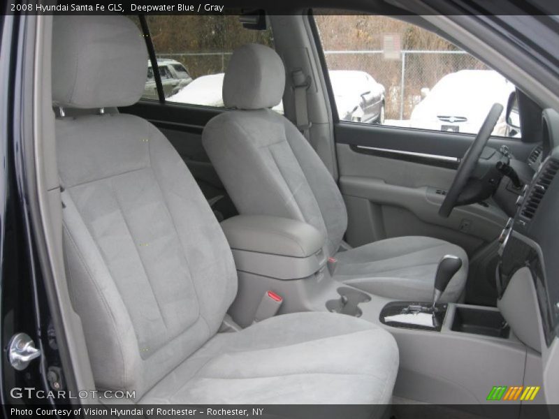 Deepwater Blue / Gray 2008 Hyundai Santa Fe GLS