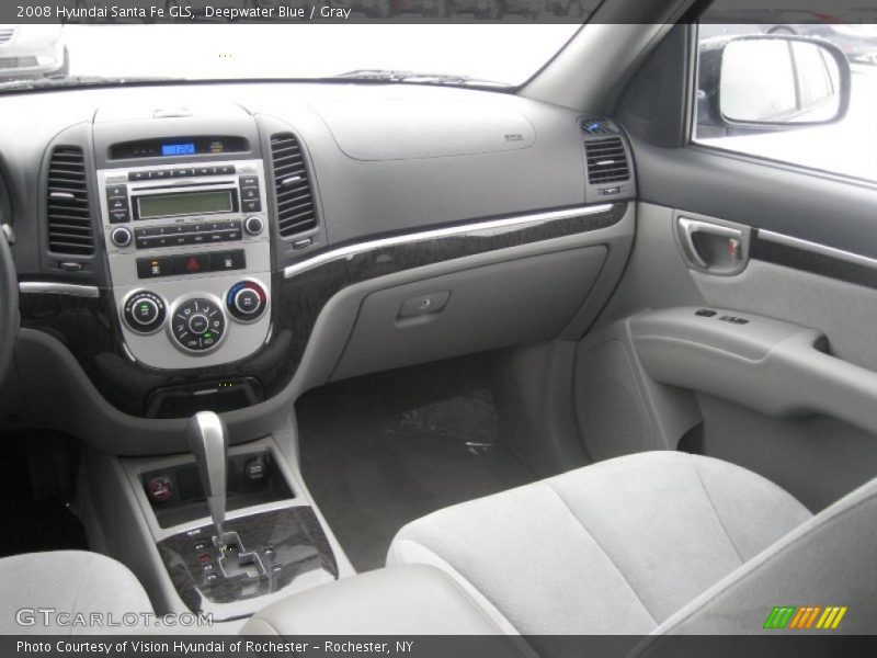 Deepwater Blue / Gray 2008 Hyundai Santa Fe GLS
