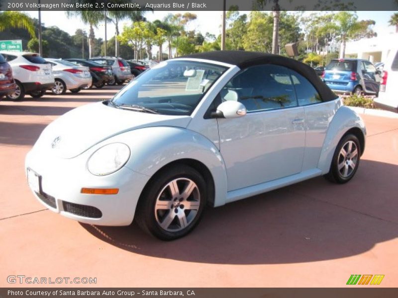 Aquarius Blue / Black 2006 Volkswagen New Beetle 2.5 Convertible