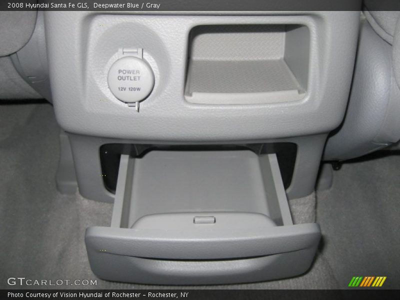 Deepwater Blue / Gray 2008 Hyundai Santa Fe GLS