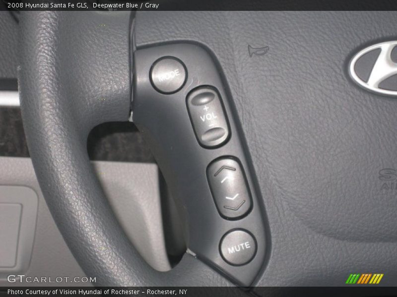 Deepwater Blue / Gray 2008 Hyundai Santa Fe GLS