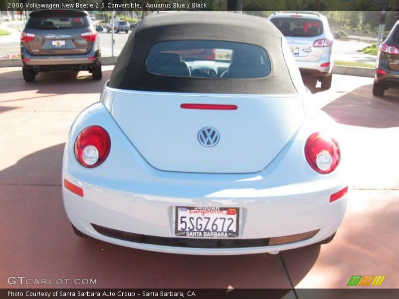 Aquarius Blue / Black 2006 Volkswagen New Beetle 2.5 Convertible