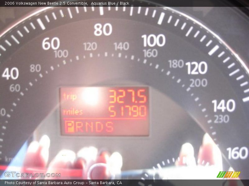 Aquarius Blue / Black 2006 Volkswagen New Beetle 2.5 Convertible