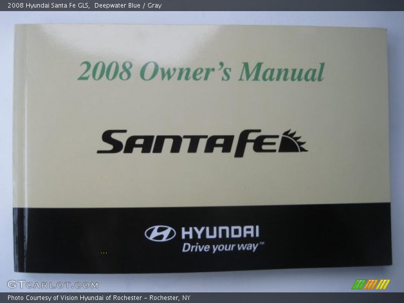 Deepwater Blue / Gray 2008 Hyundai Santa Fe GLS