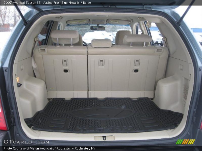 Alpine Frost Blue Metallic / Beige 2007 Hyundai Tucson SE