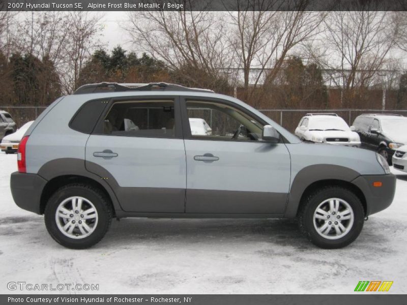 Alpine Frost Blue Metallic / Beige 2007 Hyundai Tucson SE