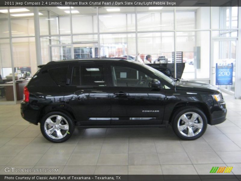 Brilliant Black Crystal Pearl / Dark Slate Gray/Light Pebble Beige 2011 Jeep Compass 2.4 Limited