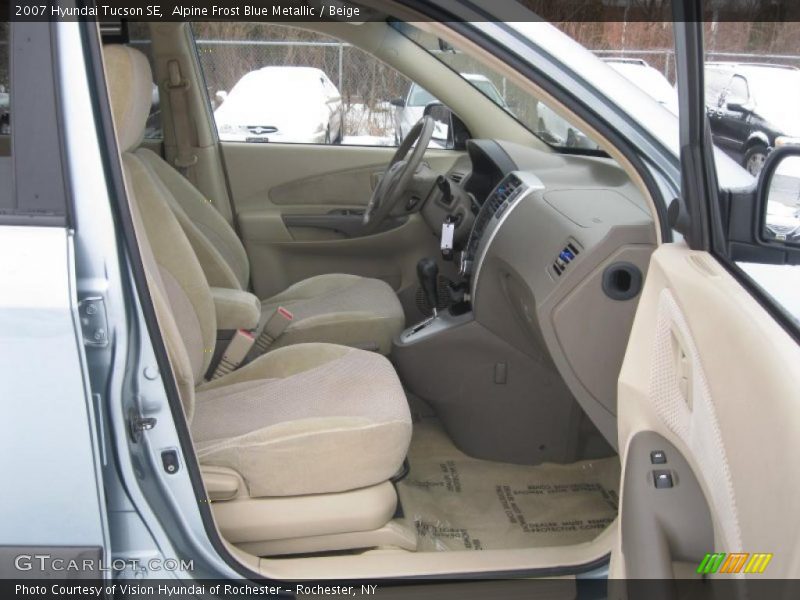 Alpine Frost Blue Metallic / Beige 2007 Hyundai Tucson SE