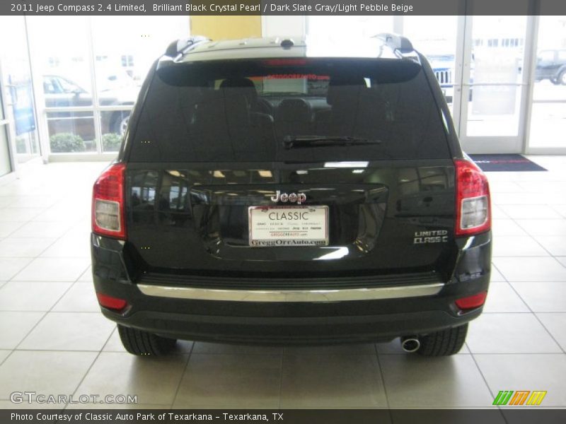 Brilliant Black Crystal Pearl / Dark Slate Gray/Light Pebble Beige 2011 Jeep Compass 2.4 Limited
