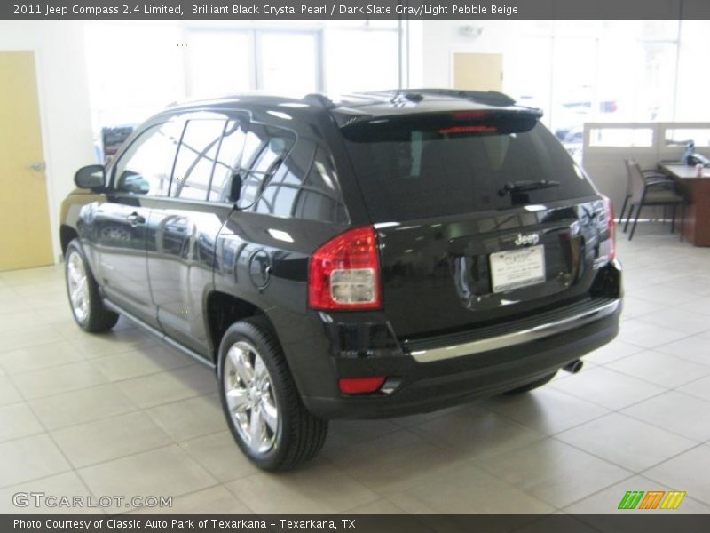 Brilliant Black Crystal Pearl / Dark Slate Gray/Light Pebble Beige 2011 Jeep Compass 2.4 Limited