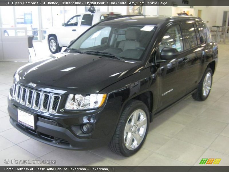 Brilliant Black Crystal Pearl / Dark Slate Gray/Light Pebble Beige 2011 Jeep Compass 2.4 Limited