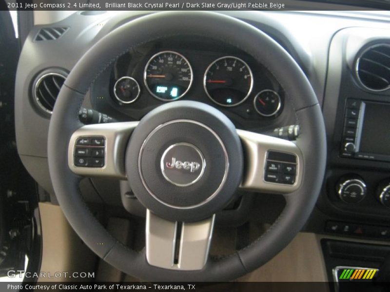 Brilliant Black Crystal Pearl / Dark Slate Gray/Light Pebble Beige 2011 Jeep Compass 2.4 Limited