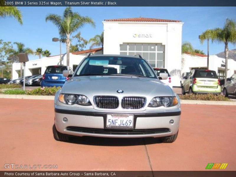 Titanium Silver Metallic / Black 2005 BMW 3 Series 325xi Wagon