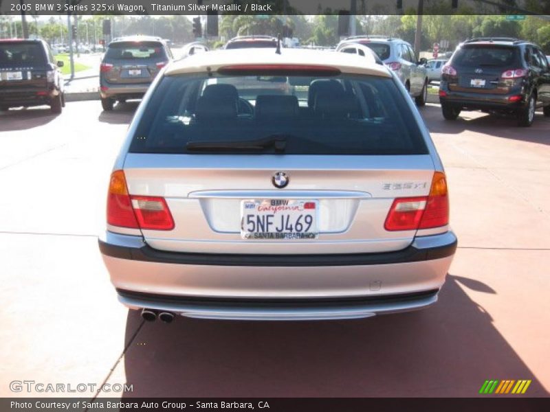 Titanium Silver Metallic / Black 2005 BMW 3 Series 325xi Wagon