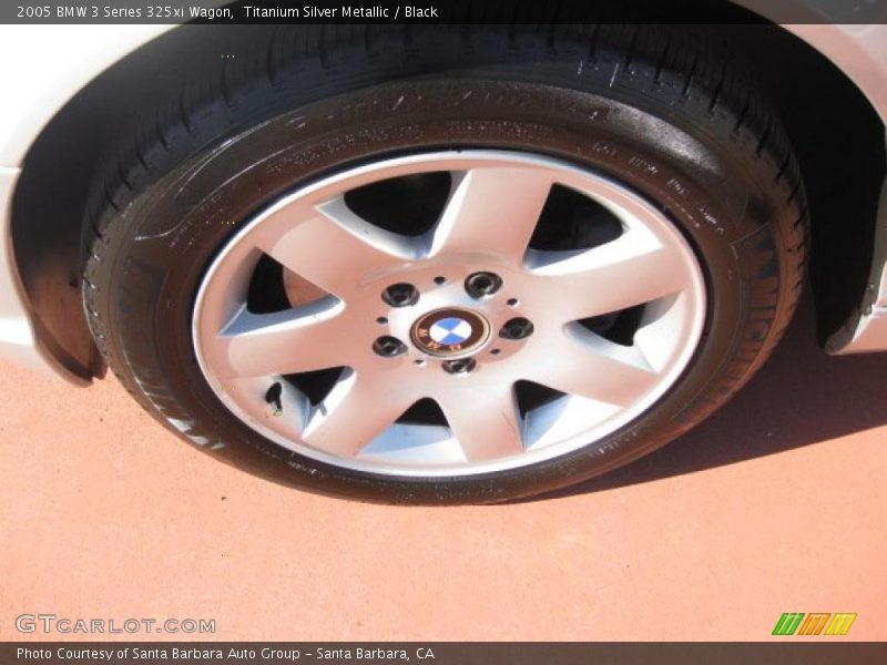 Titanium Silver Metallic / Black 2005 BMW 3 Series 325xi Wagon
