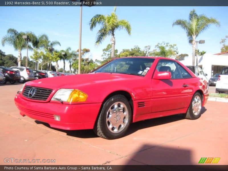 Signal Red / Black 1992 Mercedes-Benz SL 500 Roadster