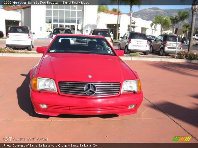 Signal Red / Black 1992 Mercedes-Benz SL 500 Roadster