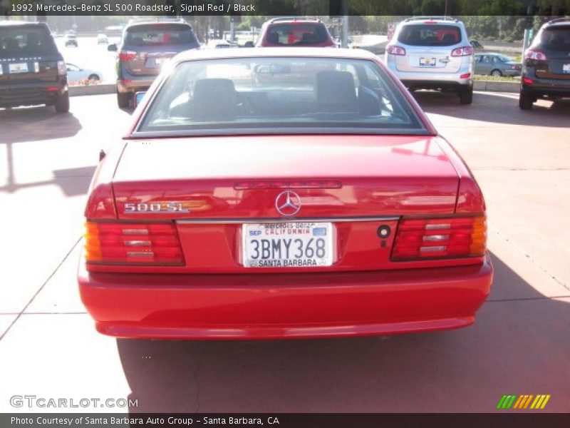 Signal Red / Black 1992 Mercedes-Benz SL 500 Roadster