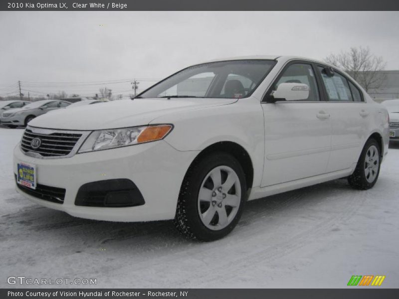 Clear White / Beige 2010 Kia Optima LX