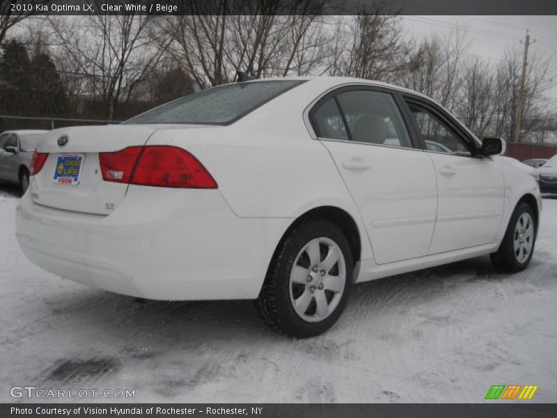 Clear White / Beige 2010 Kia Optima LX