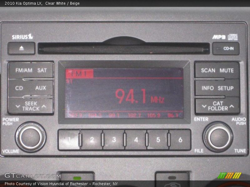 Clear White / Beige 2010 Kia Optima LX