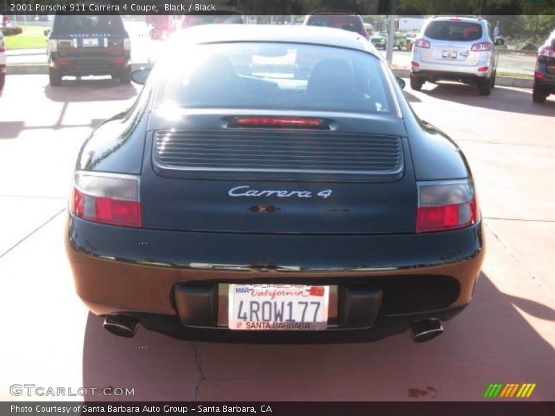 Black / Black 2001 Porsche 911 Carrera 4 Coupe