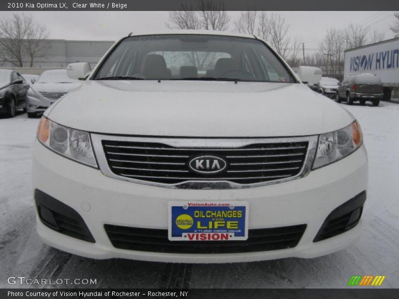 Clear White / Beige 2010 Kia Optima LX