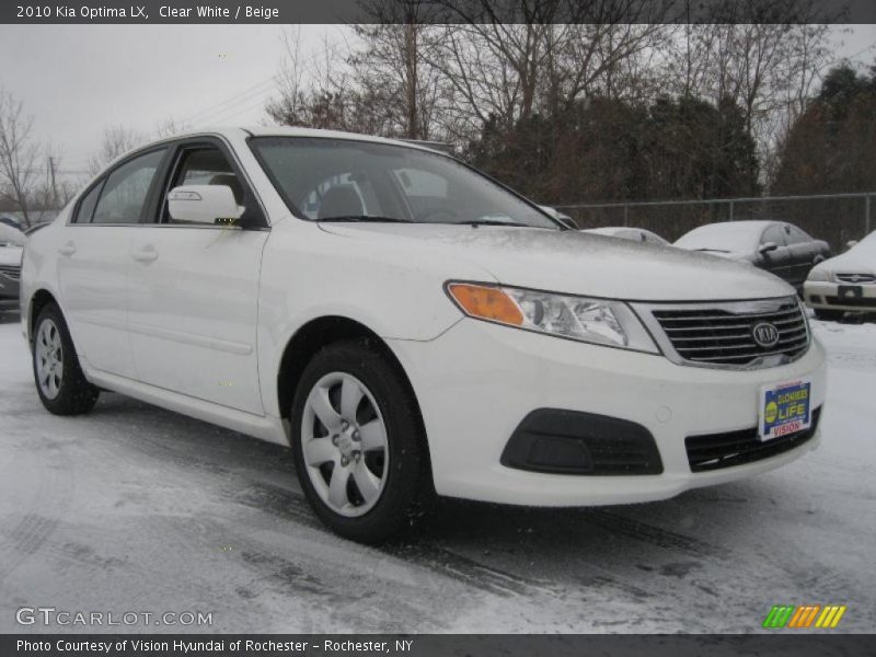 Clear White / Beige 2010 Kia Optima LX