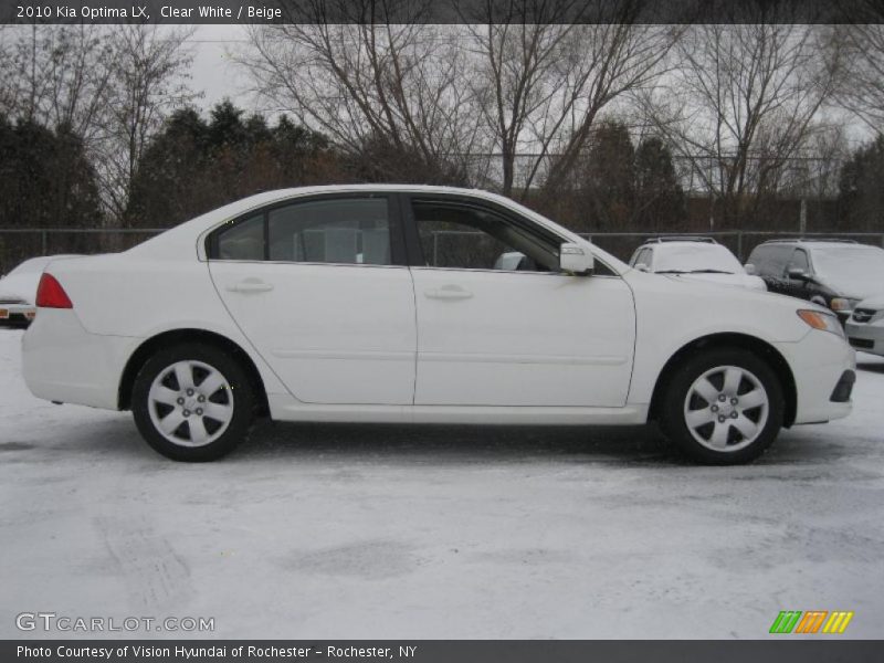 Clear White / Beige 2010 Kia Optima LX