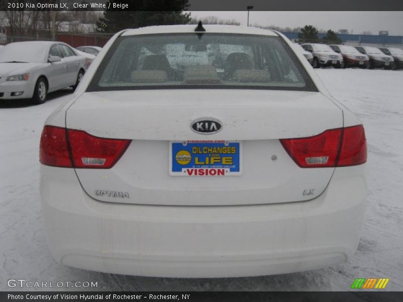 Clear White / Beige 2010 Kia Optima LX