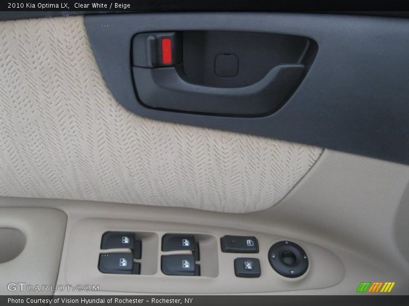 Clear White / Beige 2010 Kia Optima LX