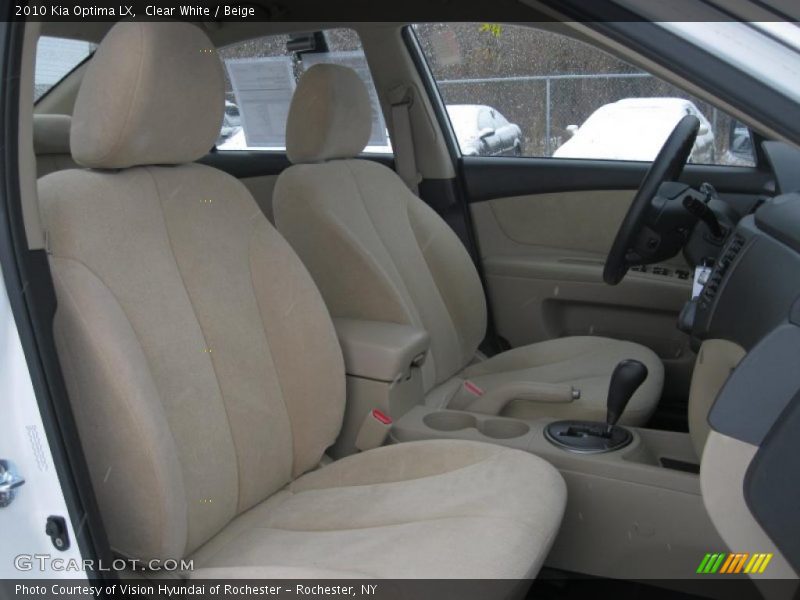 Clear White / Beige 2010 Kia Optima LX