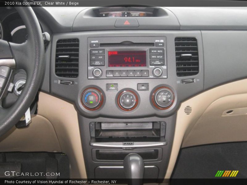 Clear White / Beige 2010 Kia Optima LX