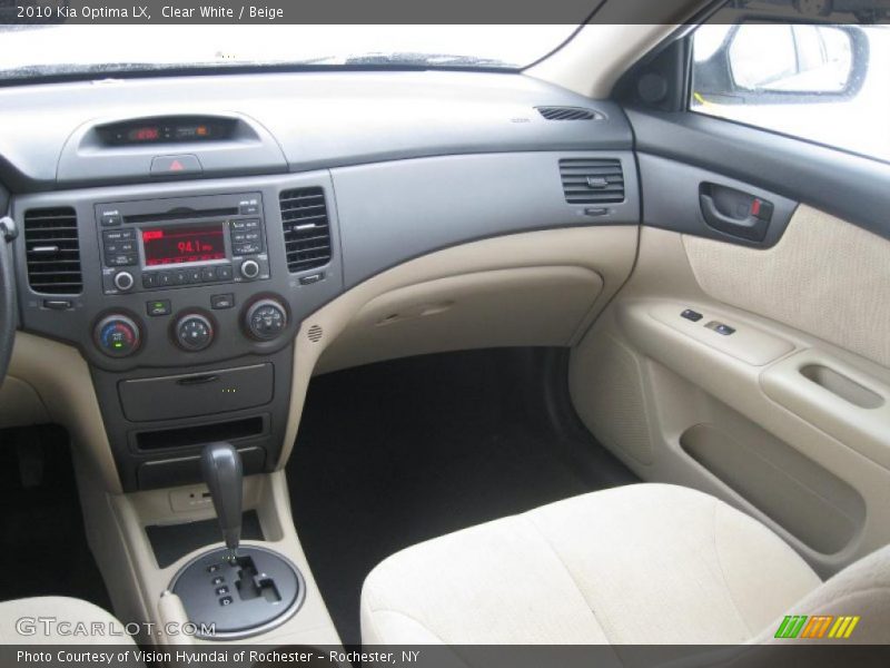 Clear White / Beige 2010 Kia Optima LX