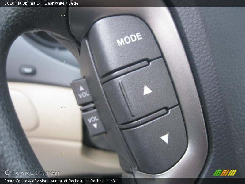 Clear White / Beige 2010 Kia Optima LX