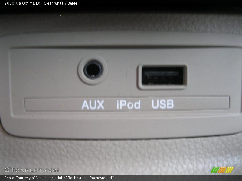 Clear White / Beige 2010 Kia Optima LX