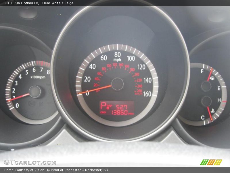 Clear White / Beige 2010 Kia Optima LX