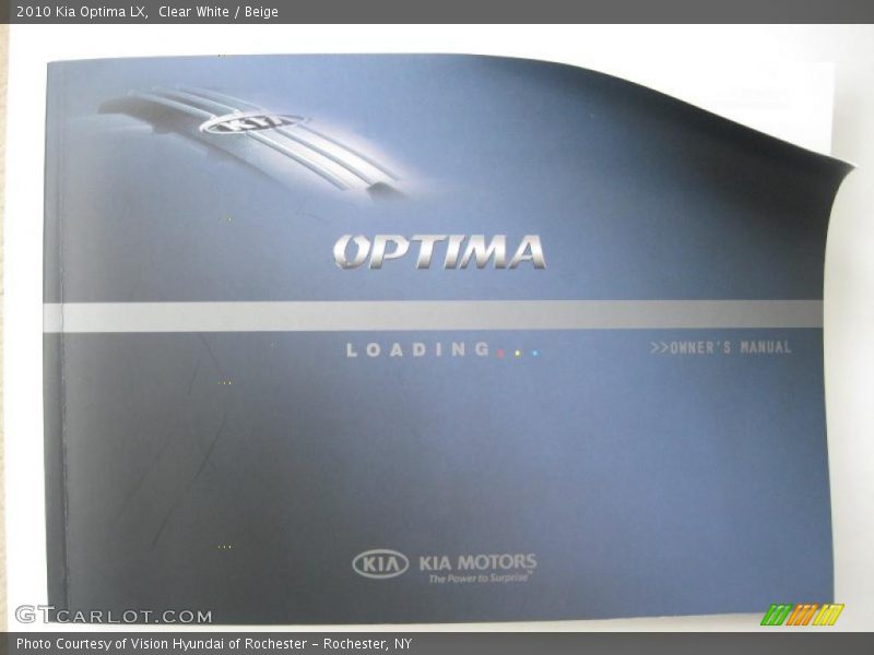 Clear White / Beige 2010 Kia Optima LX