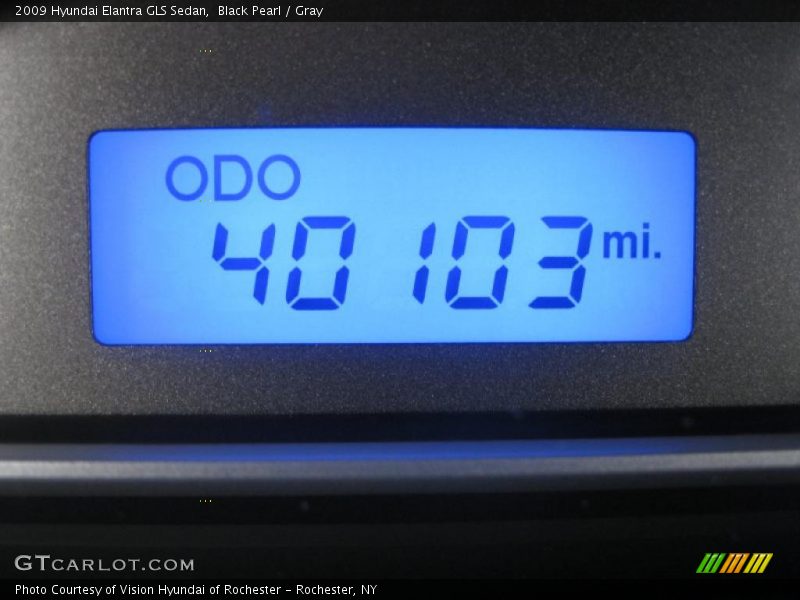Black Pearl / Gray 2009 Hyundai Elantra GLS Sedan