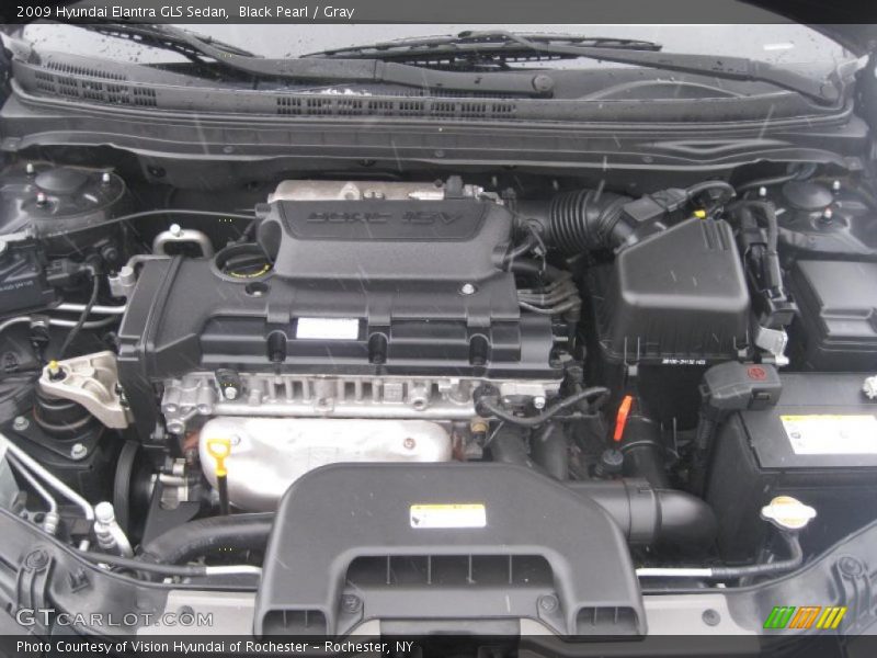Black Pearl / Gray 2009 Hyundai Elantra GLS Sedan