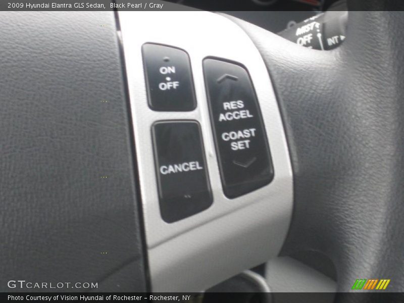 Black Pearl / Gray 2009 Hyundai Elantra GLS Sedan