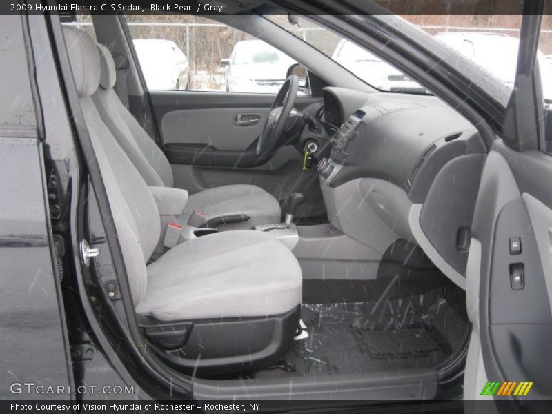 Black Pearl / Gray 2009 Hyundai Elantra GLS Sedan