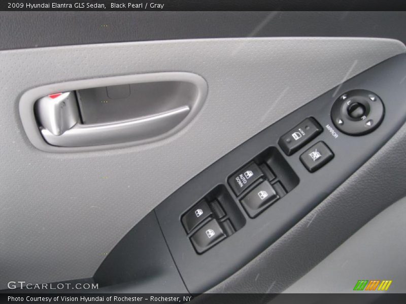Black Pearl / Gray 2009 Hyundai Elantra GLS Sedan