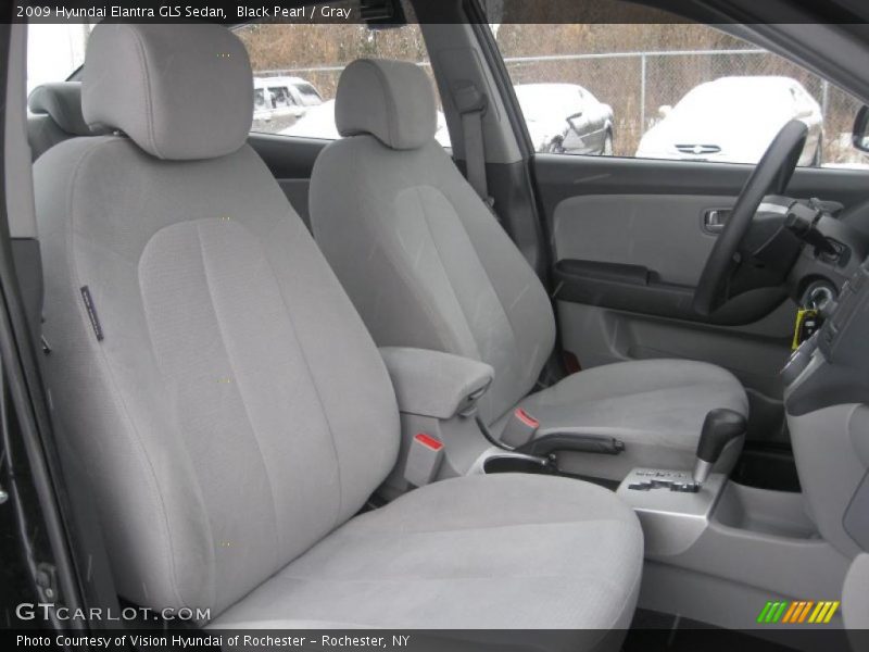 Black Pearl / Gray 2009 Hyundai Elantra GLS Sedan